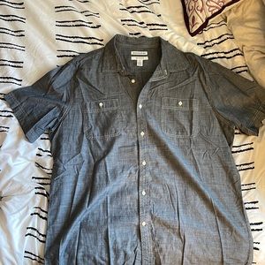 Mens short sleeve button down shirt